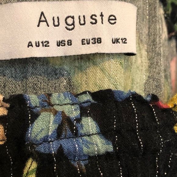 REVOLVE AUGUSTE THE LABEL Delilah Frilled Midi Skirt in Delilah Bloom Black US 8 - Picture 6 of 8